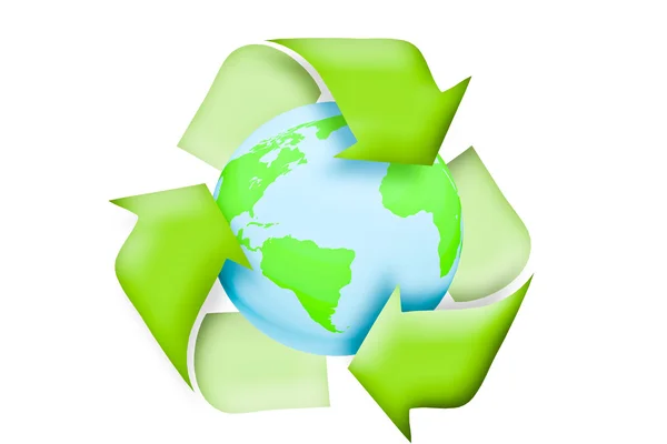 Recyclingkonzept für grüne Erde — Stockfoto
