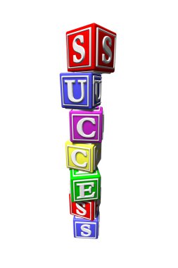 Illustration of success blocks clipart