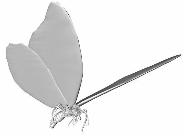 3D szürkeárnyalatos pillangó — Stock Fotó