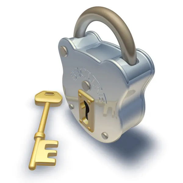 Padlock and key — Stock Photo, Image