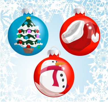 Christmas baubles clipart