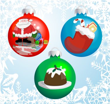 Christmas baubles clipart