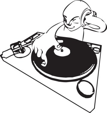 funky dj illustration clipart