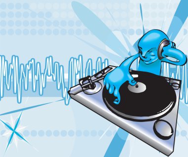 funky dj illustration clipart