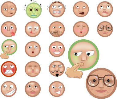 emoticons icon set clipart