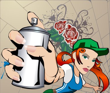 Graffiti Girl clipart