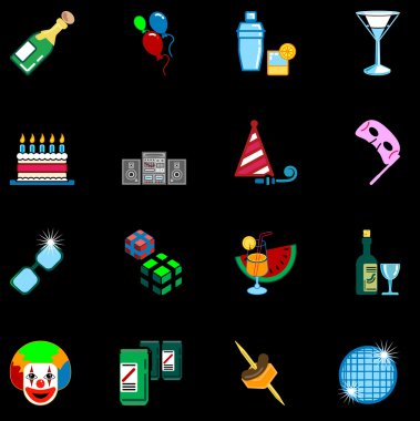 party icon set series clipart