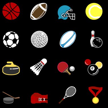 sports icon set clipart