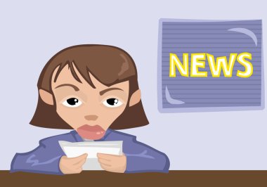 newsreaderl illustration clipart