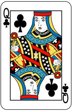 queen of clubs clipart