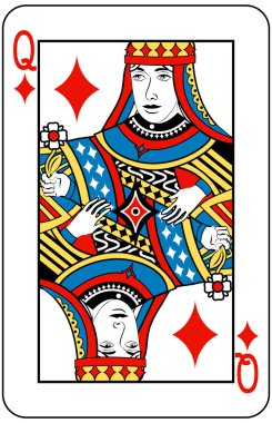 queen of diamonds clipart