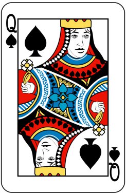 queen of spades clipart