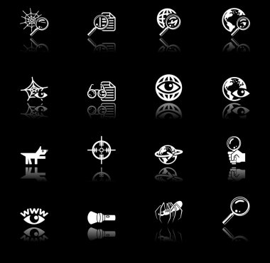 search icon set clipart