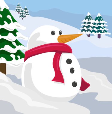 snowman illustration clipart