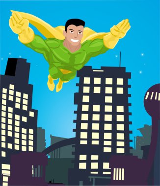 superhero illustration clipart