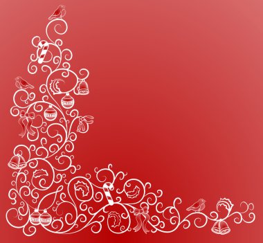 christmas corner pattern clipart