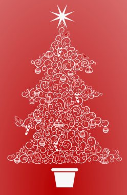 christmas tree pattern clipart