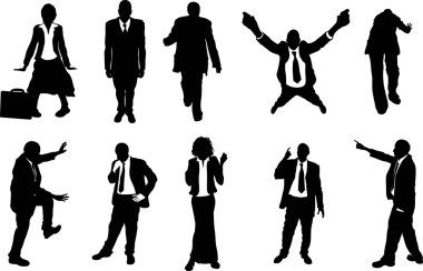 concept busniess silhouettes clipart