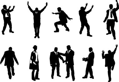 concept busniess silhouettes clipart