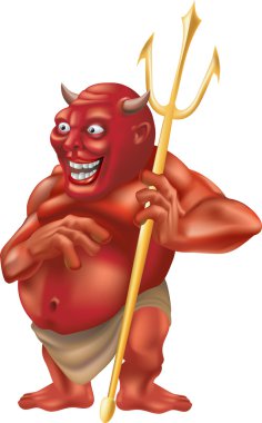 devil pitchfork illustration clipart