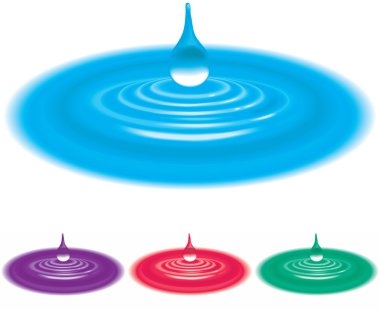 A falling drop of water clipart