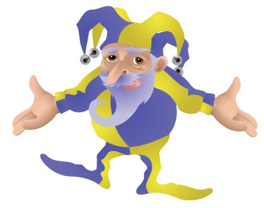 Funny Jester illustration clipart