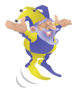 Funny Jester illustration clipart