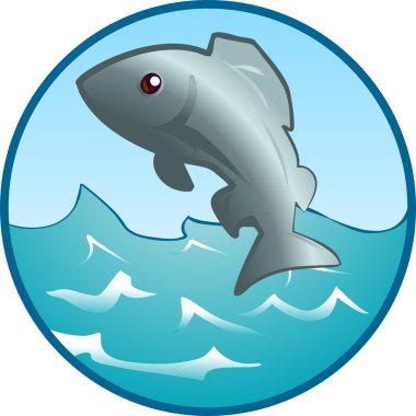 Jumping fish Illustration clipart