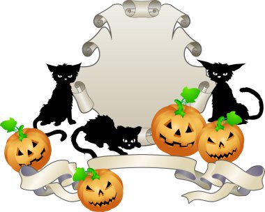 halloween shield illustration clipart