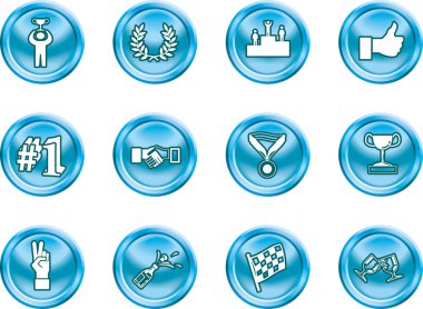 success and vctory icons clipart