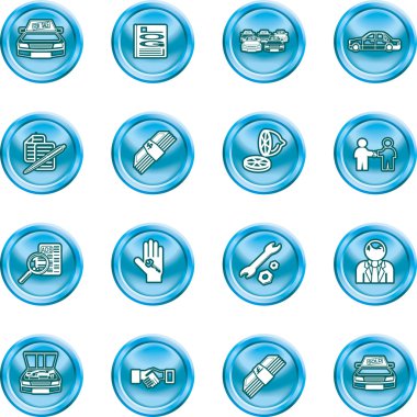 car dealer icons clipart