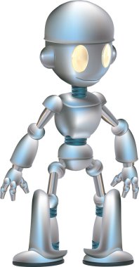 Cute robot character clipart