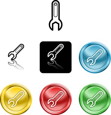 Spanner icon symbol clipart