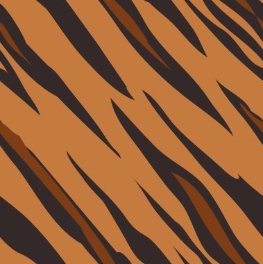 Tiger skin seamless tiling animal print pattern clipart