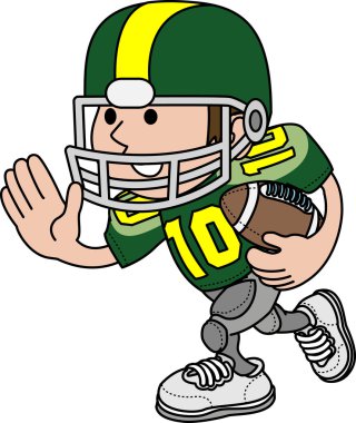 Illustration of football player clipart