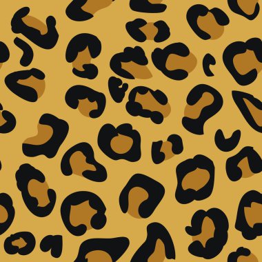 Seamless tiling animal print pattern leopard skin