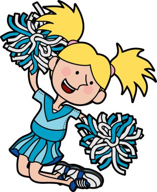 Illustration of cheerleader clipart