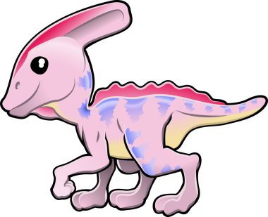 Cute Friendly Dinosaur clipart
