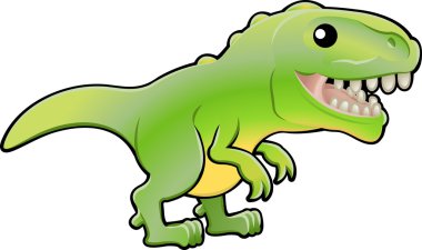 Cute tyrannosaurus rex dinosaur illustration clipart