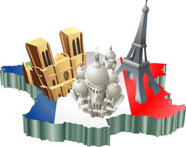 French tourism clipart