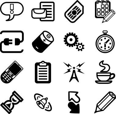 vector Mobile Phone Applications GUI Icon Series clipart