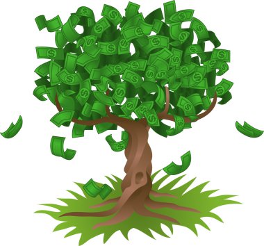 Money growing on tree clipart