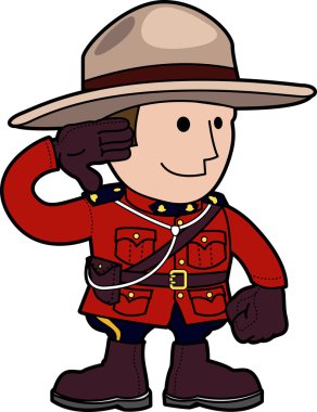 Illustration of mounty clipart