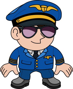 Illustration of pilot clipart