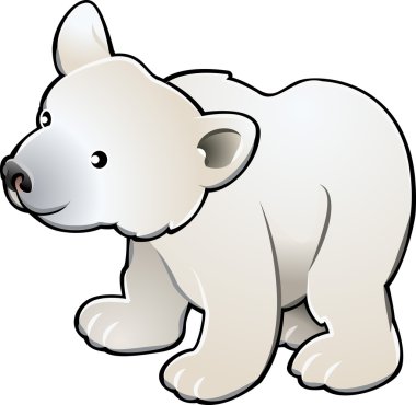 Cute Polar Bear Vector Illustration clipart