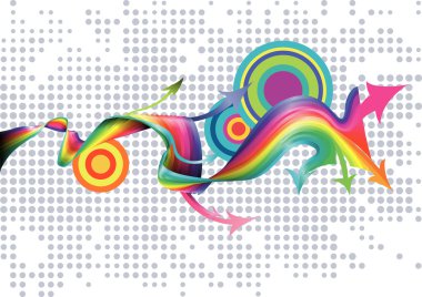 Abstract rainbow background clipart