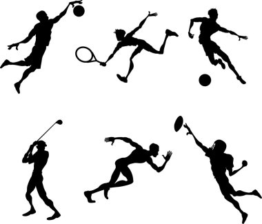 sports silhouettes clipart