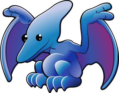 Cute pterodactyl clipart