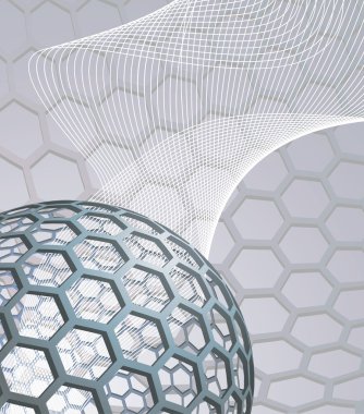 abstract background with buckyball clipart