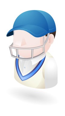 cricketer illustration clipart